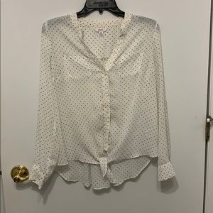 Polka dot button up blouse